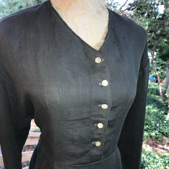 NWOT Krista Larson Flax Linen Dress One Size - Picture 5 of 8